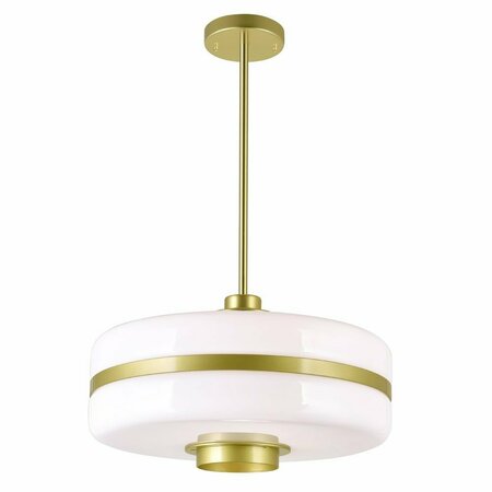 CWI LIGHTING 1 Light Down Pendant With Pearl Gold Finish 1143P16-1-270